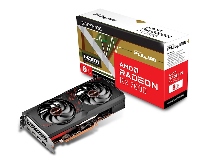 Sapphire PULSE AMD Radeon RX 7600 Grafikkort