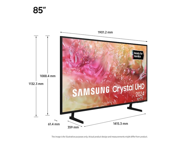 Samsung 85" DU7105 4K Crystal UHD Smart TV TU85DU7105K TV