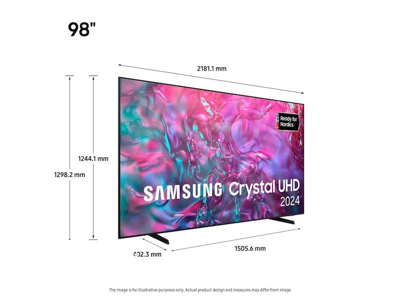 Samsung 98" DU9005K LED TV TU98DU9005K Över 80 tums TV