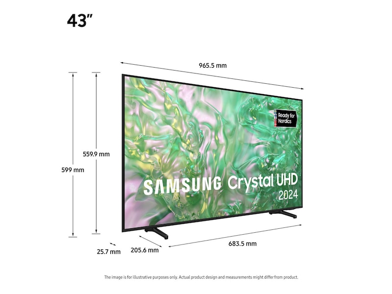 Samsung 43" DU8005 4K Crystal UHD Smart TV TU43DU8005K TV