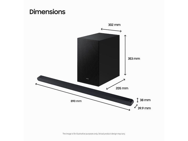 Samsung HW-S710D soundbar med subwoofer (svart) Soundbars