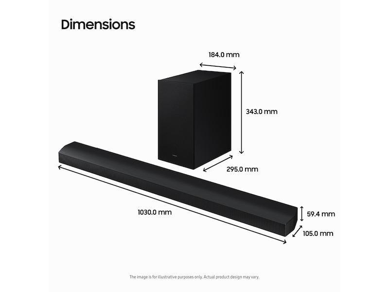 Samsung HW-B760D soundbar med subwoofer (svart) Soundbars