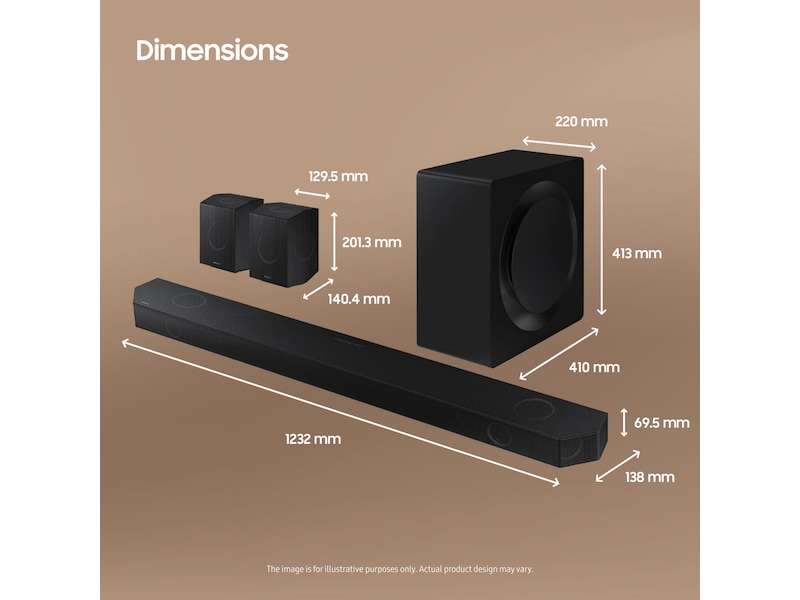 Samsung HW-Q995D soundbar med subwoofer (svart) Soundbars