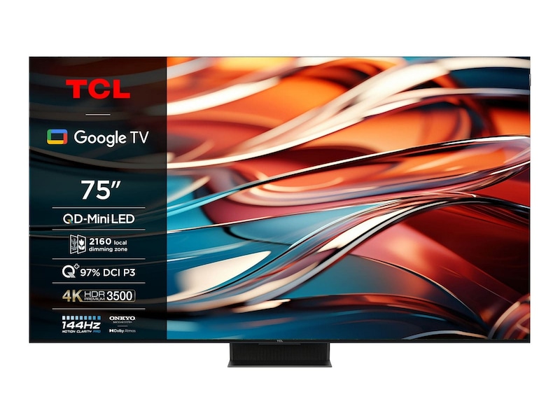 TCL 75" 75C855 QLED Pro 4K Google TV 144Hz TV