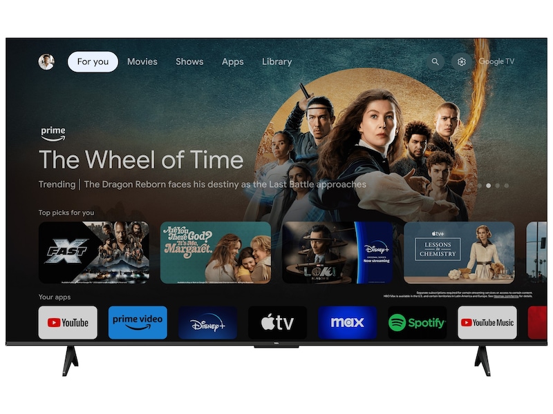 TCL 75" 75V6B 4K HDR Google TV TV