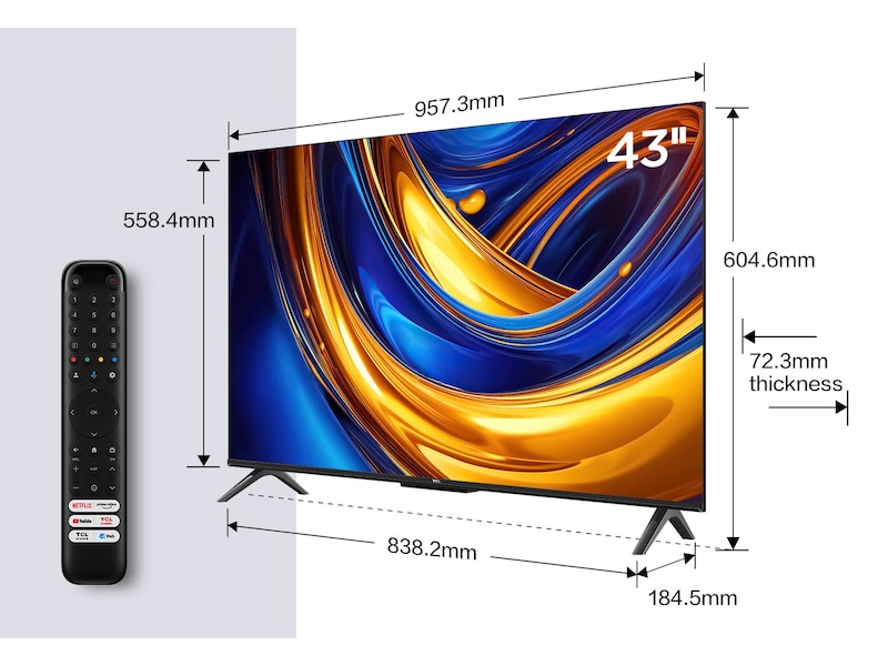 TCL 43" 43V6B 4K HDR Google TV TV