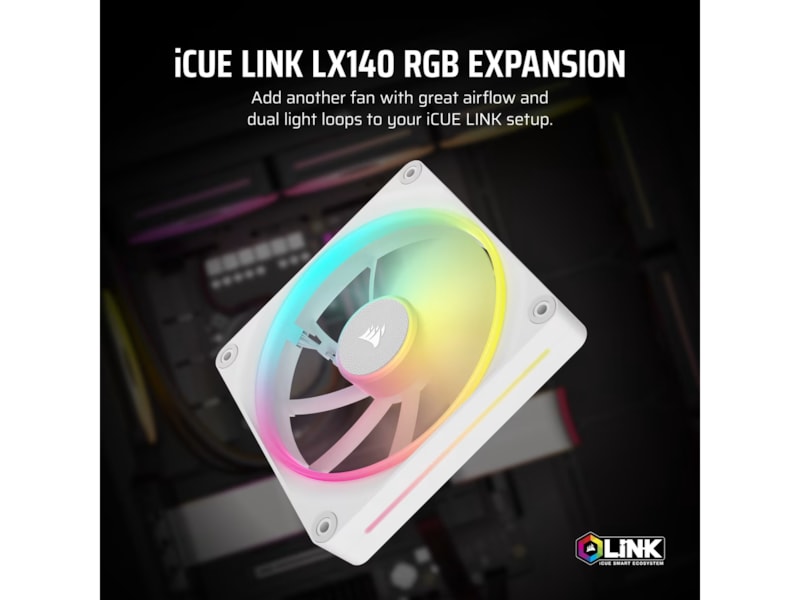 Corsair iCUE Link LX140 RGB Fläkt (vit) Fläkt