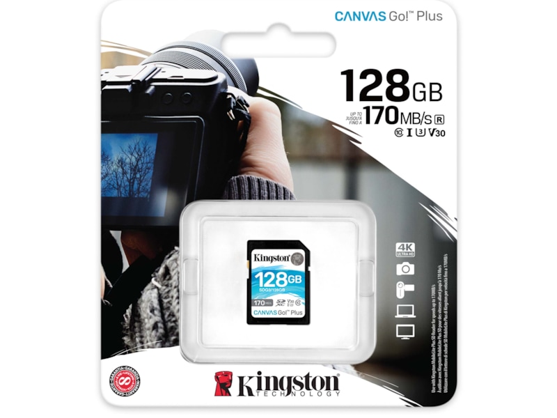 Kingston Canvas Go Plus SDXC 128GB Minneskort