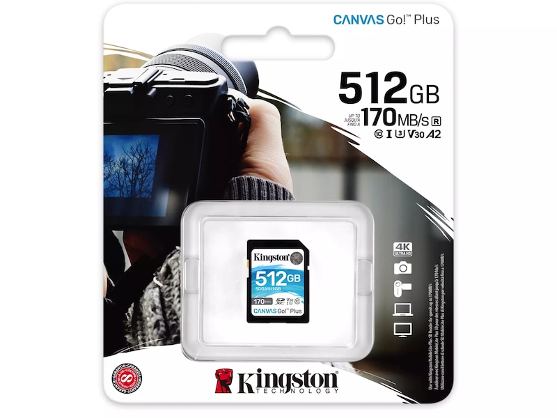 Kingston Canvas Go Plus SDXC 512GB Minneskort