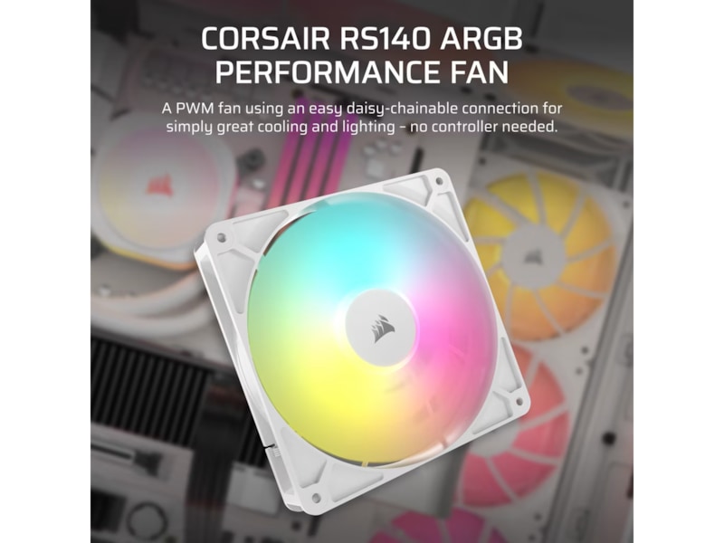 Corsair RS140 ARGB Fläkt (vit) Fläkt