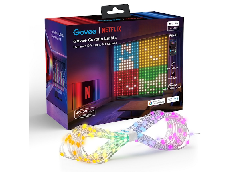 Govee WiFi & Bluetooth Curtain Light (Netflix version) Led strips & underhållning