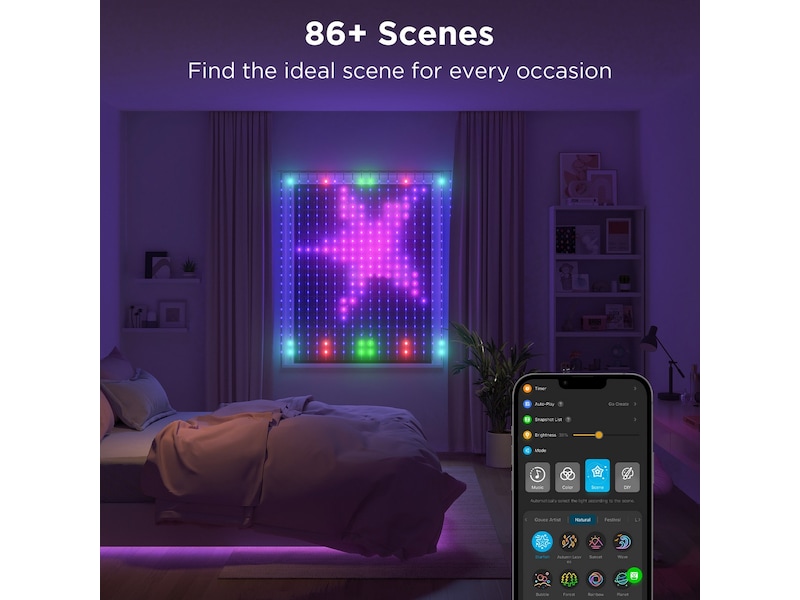 Govee WiFi & Bluetooth Curtain Light (Netflix version) Led strips & underhållning