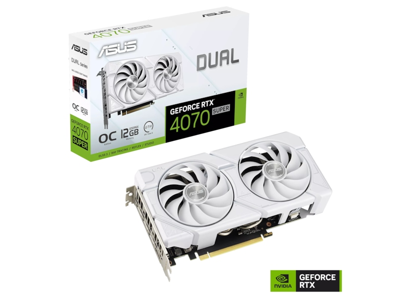 ASUS Dual GeForce RTX 4070 SUPER EVO OC (vit) Grafikkort