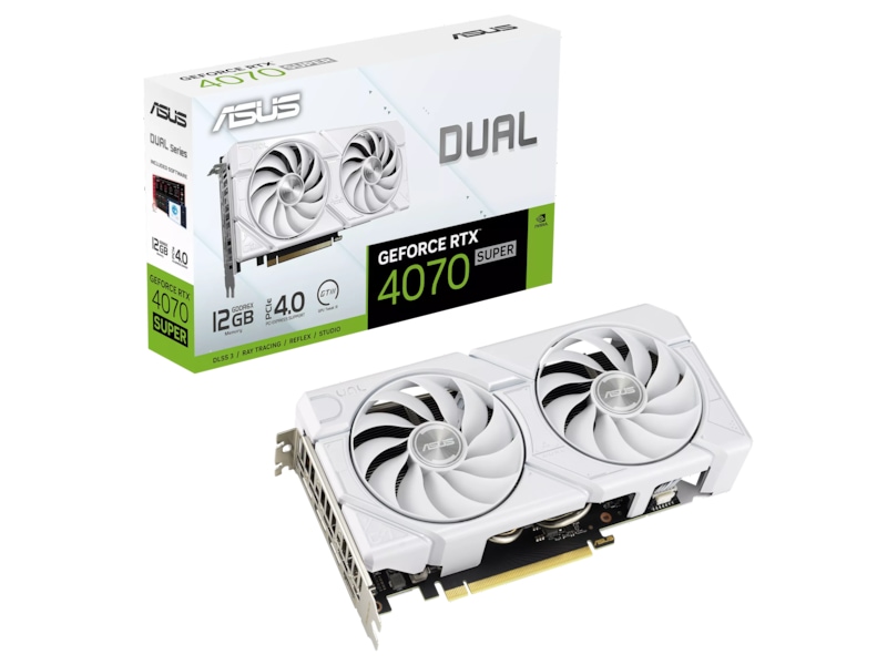 ASUS Dual GeForce RTX 4070 SUPER EVO (vit) Grafikkort