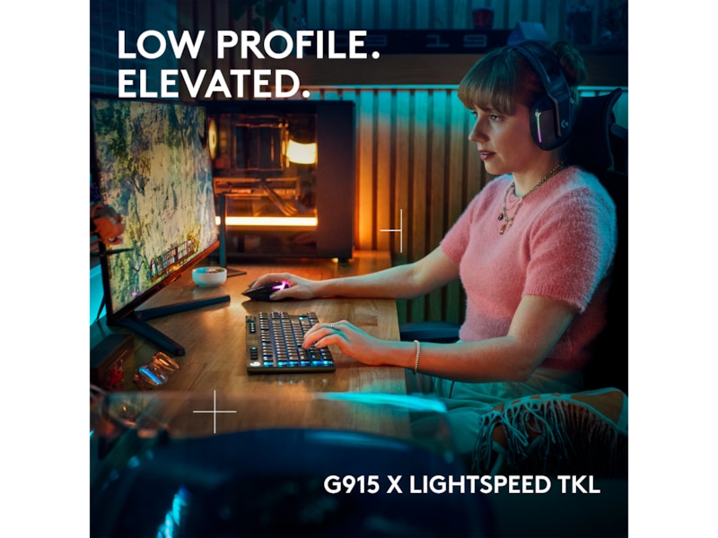 Logitech G915 X Lightspeed TKL Trådlös Gamingtangentbord (svart) Gamingtangentbord