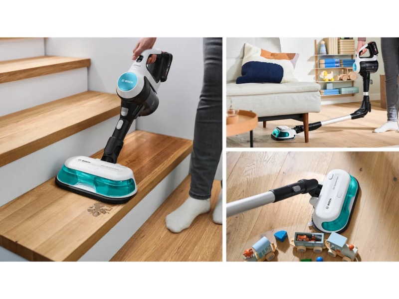 Bosch Unlimited 7 ProHygienic Aqua 2-i-1 dammsugare och mopp (vit) Dammsugare