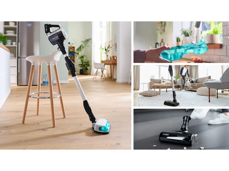 Bosch Unlimited 7 ProHygienic Aqua 2-i-1 dammsugare och mopp (vit) Dammsugare