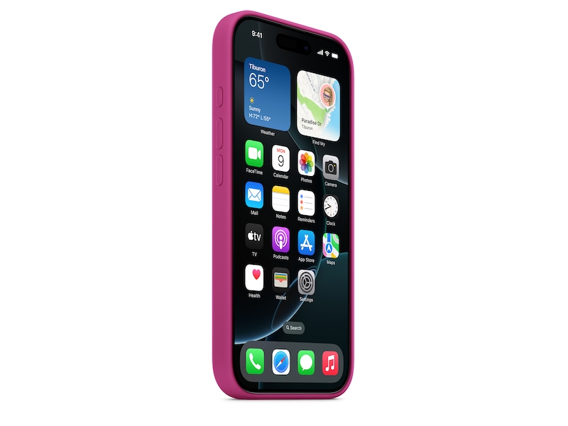 Apple iPhone 16 Pro Silikonskal (lila fuchsia) Mobilskal