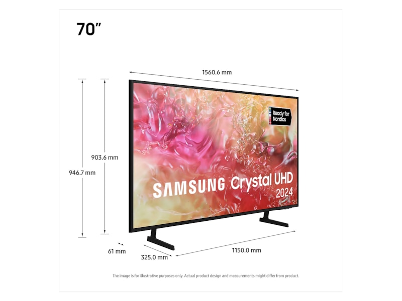 Samsung 70" DU7105 Crystal UHD 4K Smart TV TV