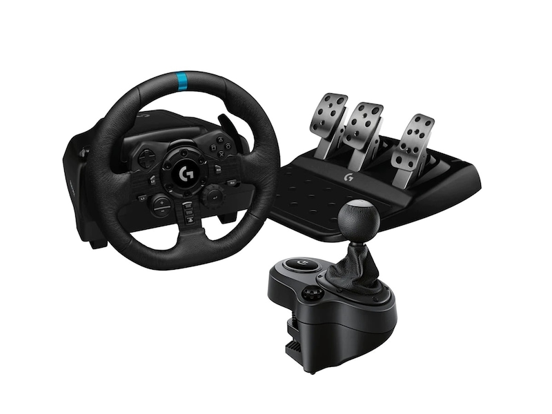 Logitech G923 och Driving Force Shifter Bundle PS/PC Ratt och pedaler