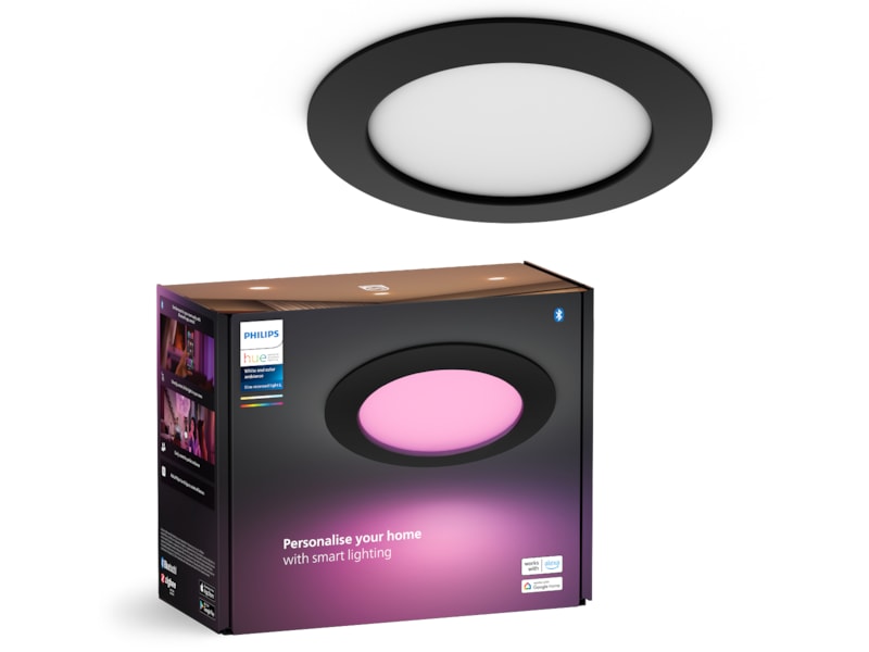 Philips Hue Slim infälld belysning 170 mm (svart) Taklampa