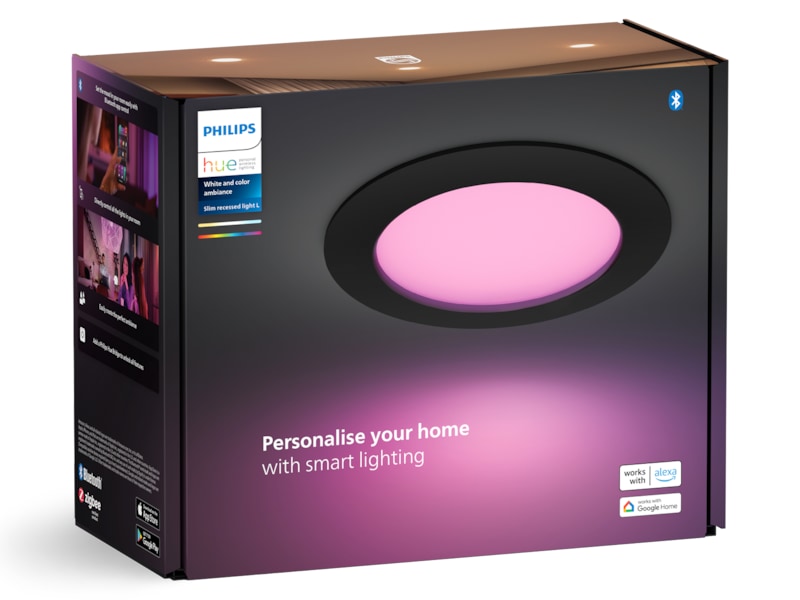 Philips Hue Slim infälld belysning 170 mm (svart) Taklampa