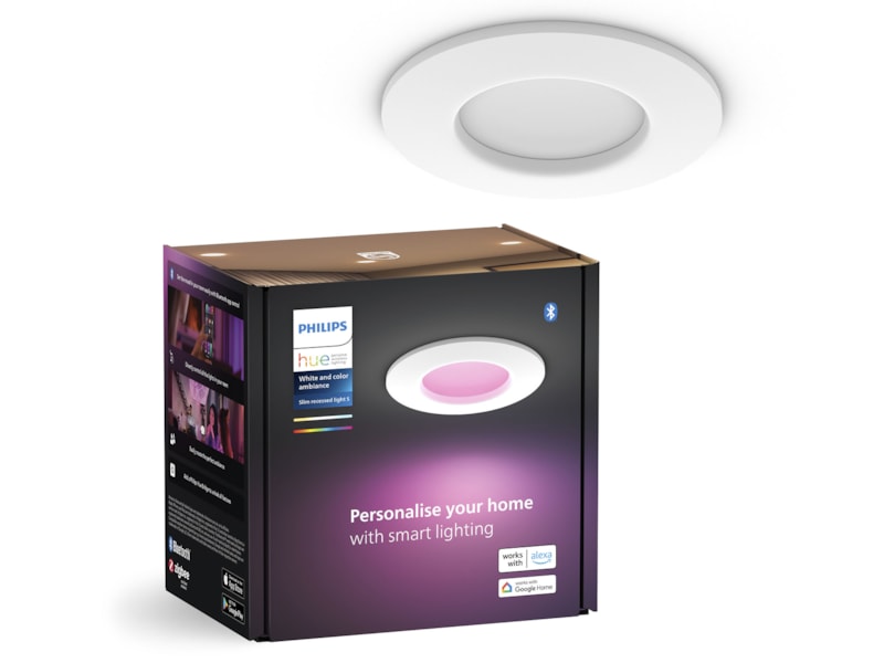 Philips Hue Slim infälld belysning 90 mm (vit) Taklampa