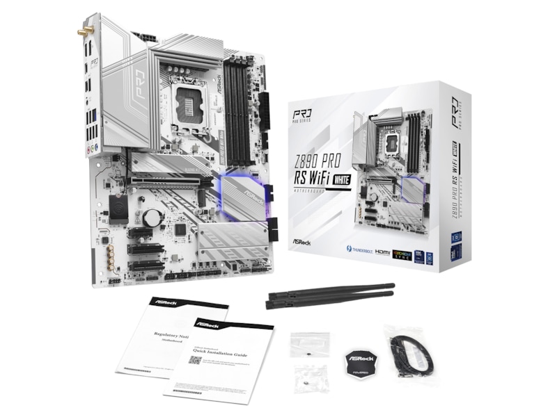 ASRock Z890 PRO RS WIFI Moderkort (vit) Intel Socket