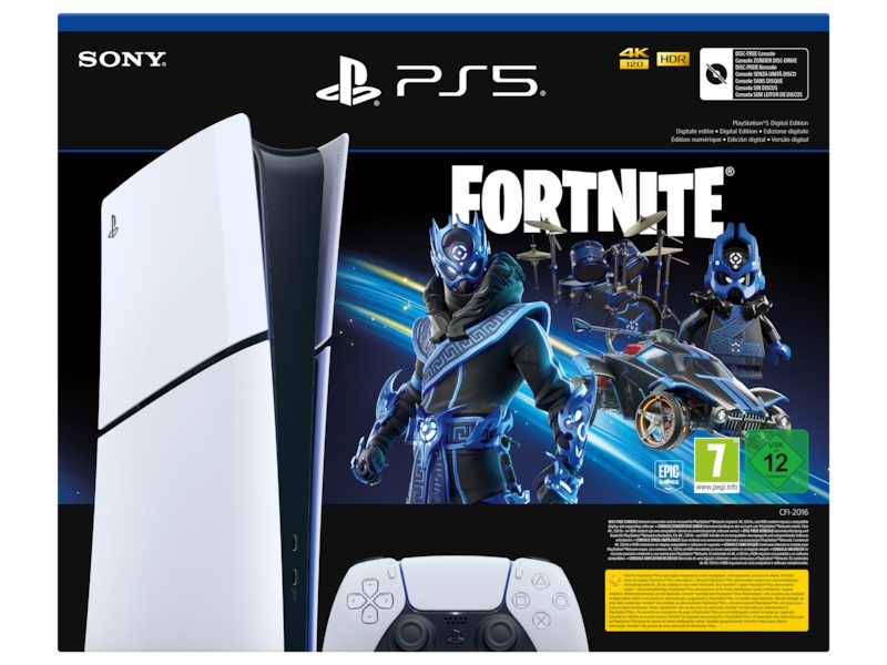 PlayStation 5 Digital Slim och Fortnite Cobalt Star PlayStation