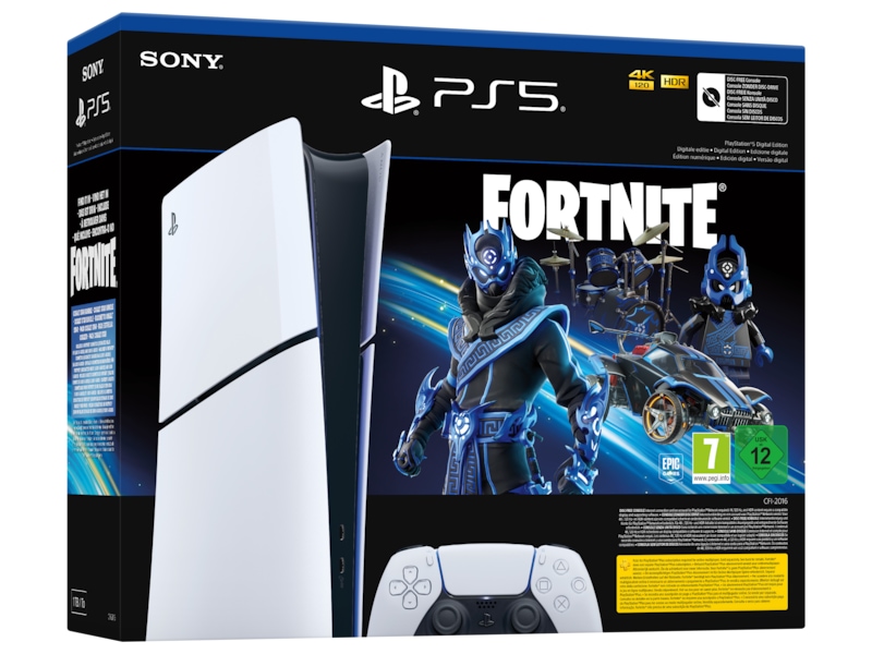 PlayStation 5 Digital Slim och Fortnite Cobalt Star PlayStation