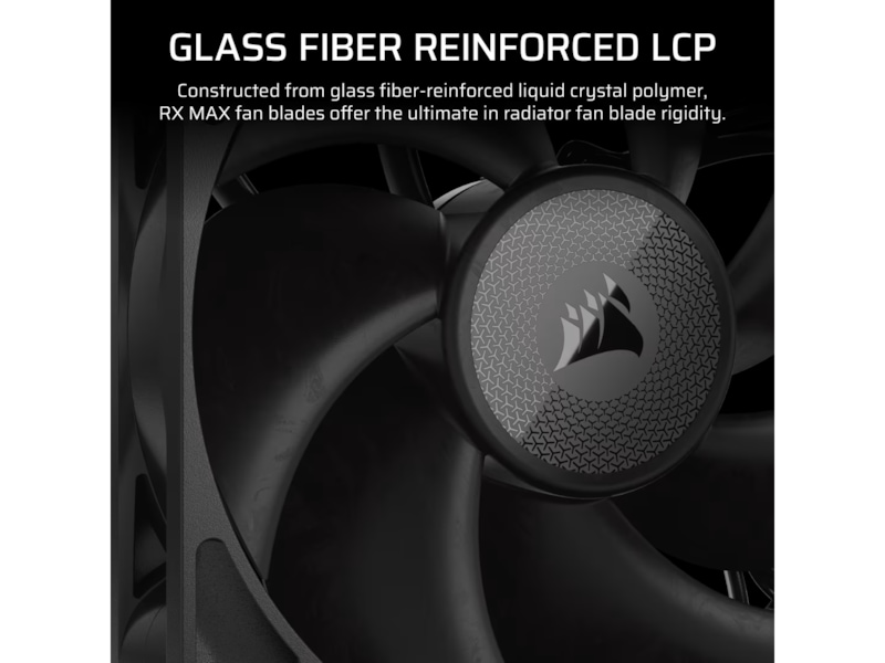 Corsair iCUE LINK RX120 MAX Fläkt 3pk (svart) Fläkt