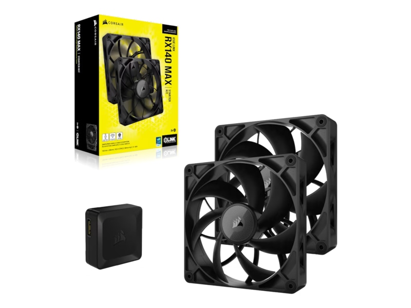 Corsair iCUE LINK RX140 MAX Fläkt 2pk (svart) Fläkt