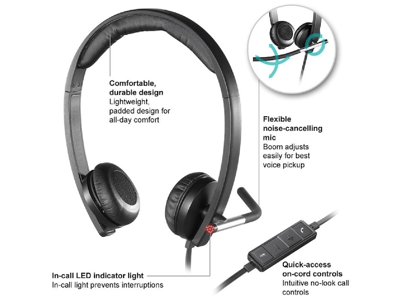 Logitech H650e Stereo PC Headset Headset