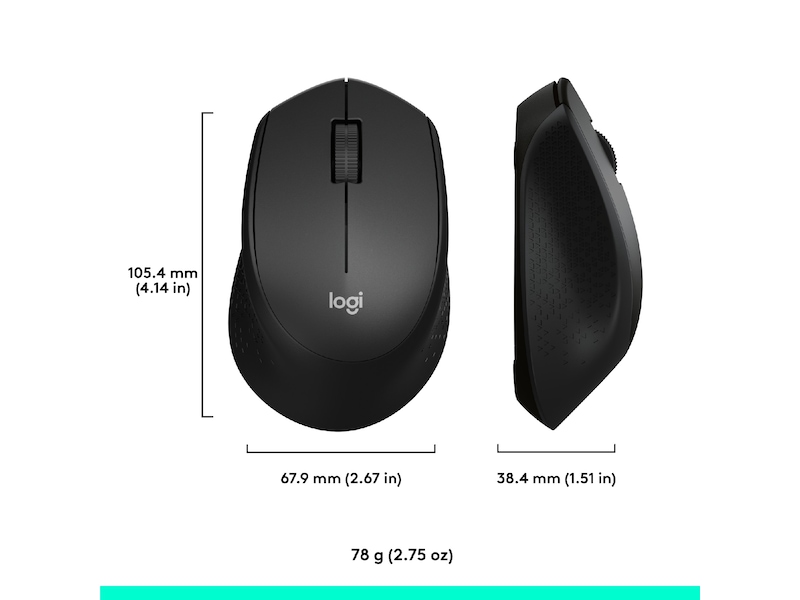 Logitech M330 Silent Plus Trådlös PC mus (svart) Mus