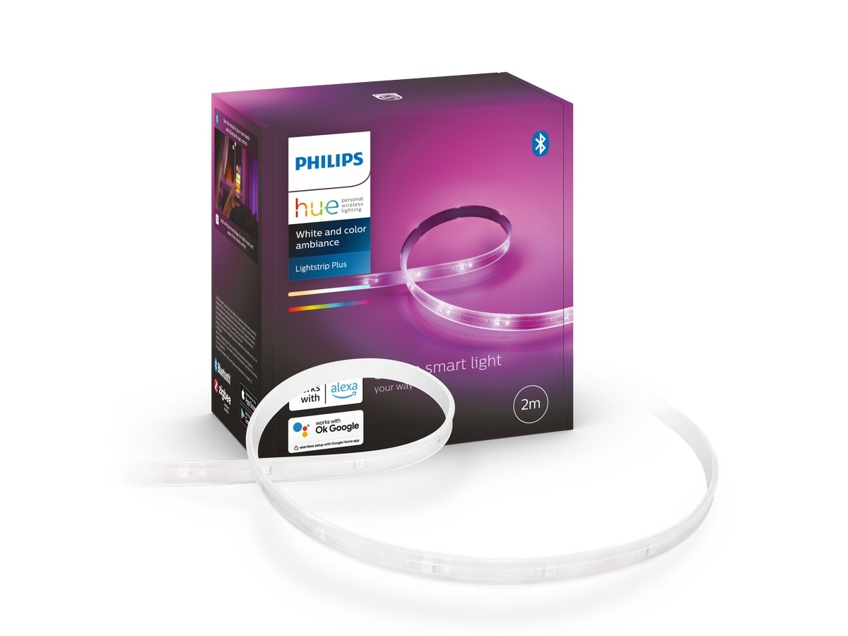 Philips Hue Lightstrip Plus sockel V4, 2 meter startpaket Led strips & underhållning