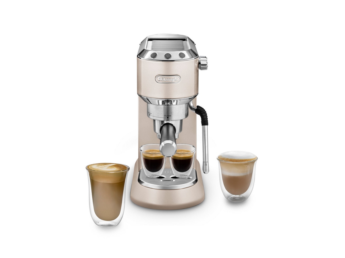 DeLonghi Dedica Arte EC885.BG Manuell Espressomaskin (beige guld) Espressomaskiner