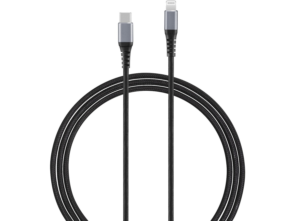 Andersson flätad USB-C till Lightning-kabel 3m (svart) USB-kablar