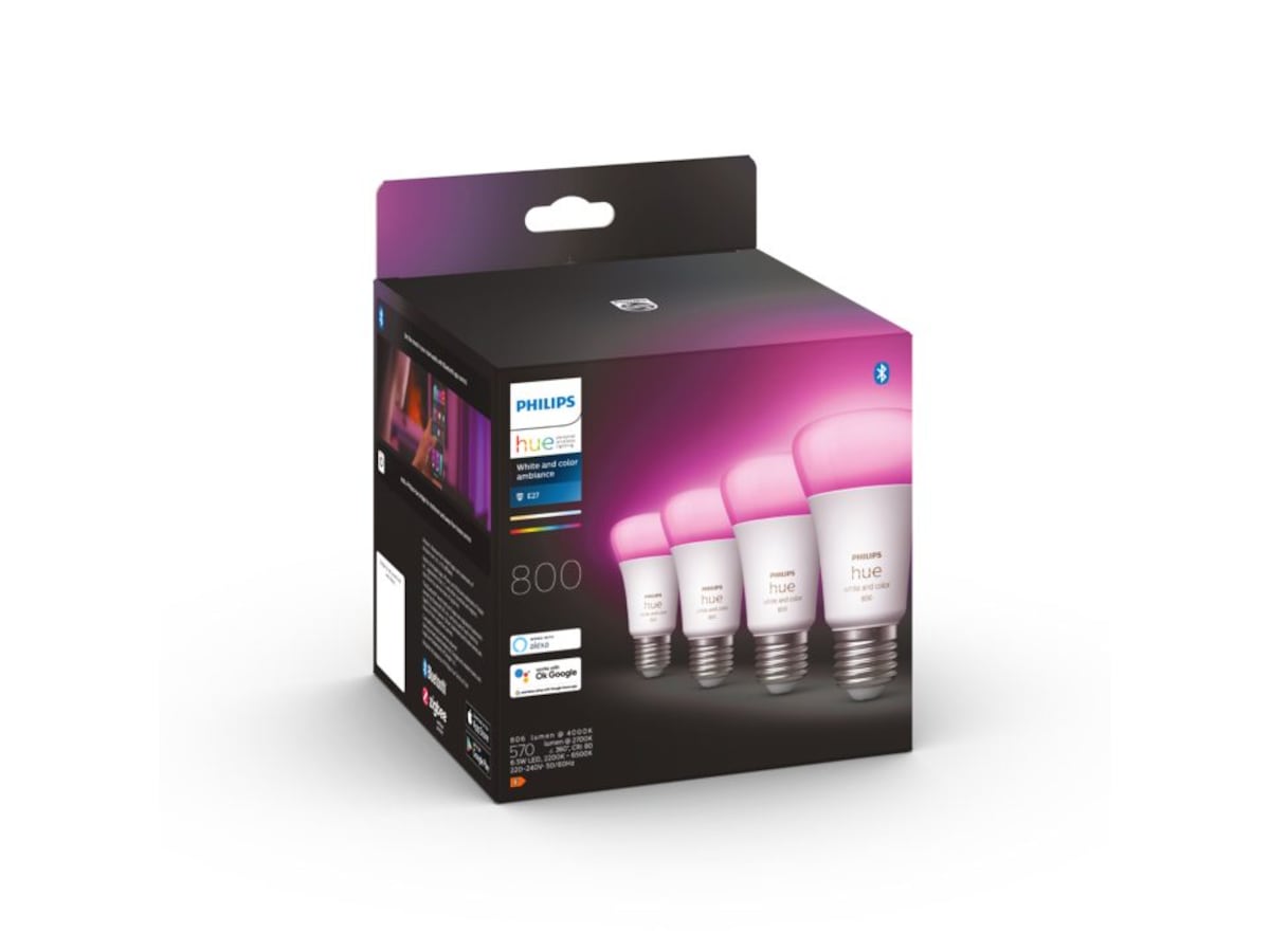 Philips Hue WCA -lampor 6,5 W A60 E27 4 st LED-lampor & glödlampor