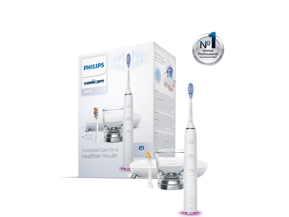 Philips DiamondClean Smart 9400 Sonic eltandborste HX9917/88 (vit) Eltandborste