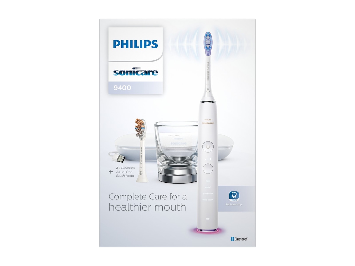 Philips DiamondClean Smart 9400 Sonic eltandborste HX9917/88 (vit) Eltandborste