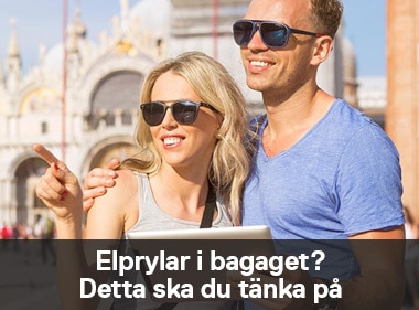 Elprylar i bagaget? Detta måste du tänka på